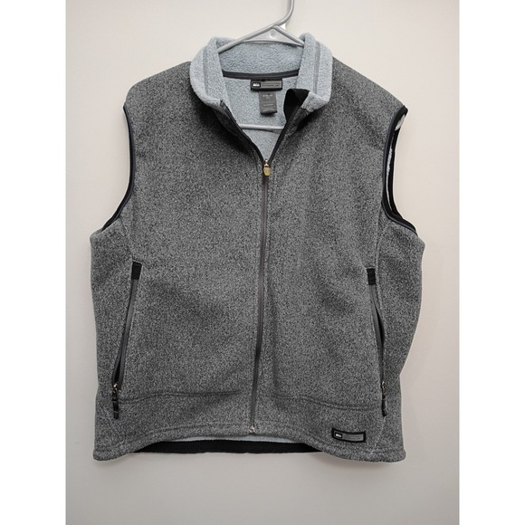 REI Jackets & Blazers - REI Polartec Fleece Vest Womens XL Gray Full Zip Sweater Knit Outdoor 711-612